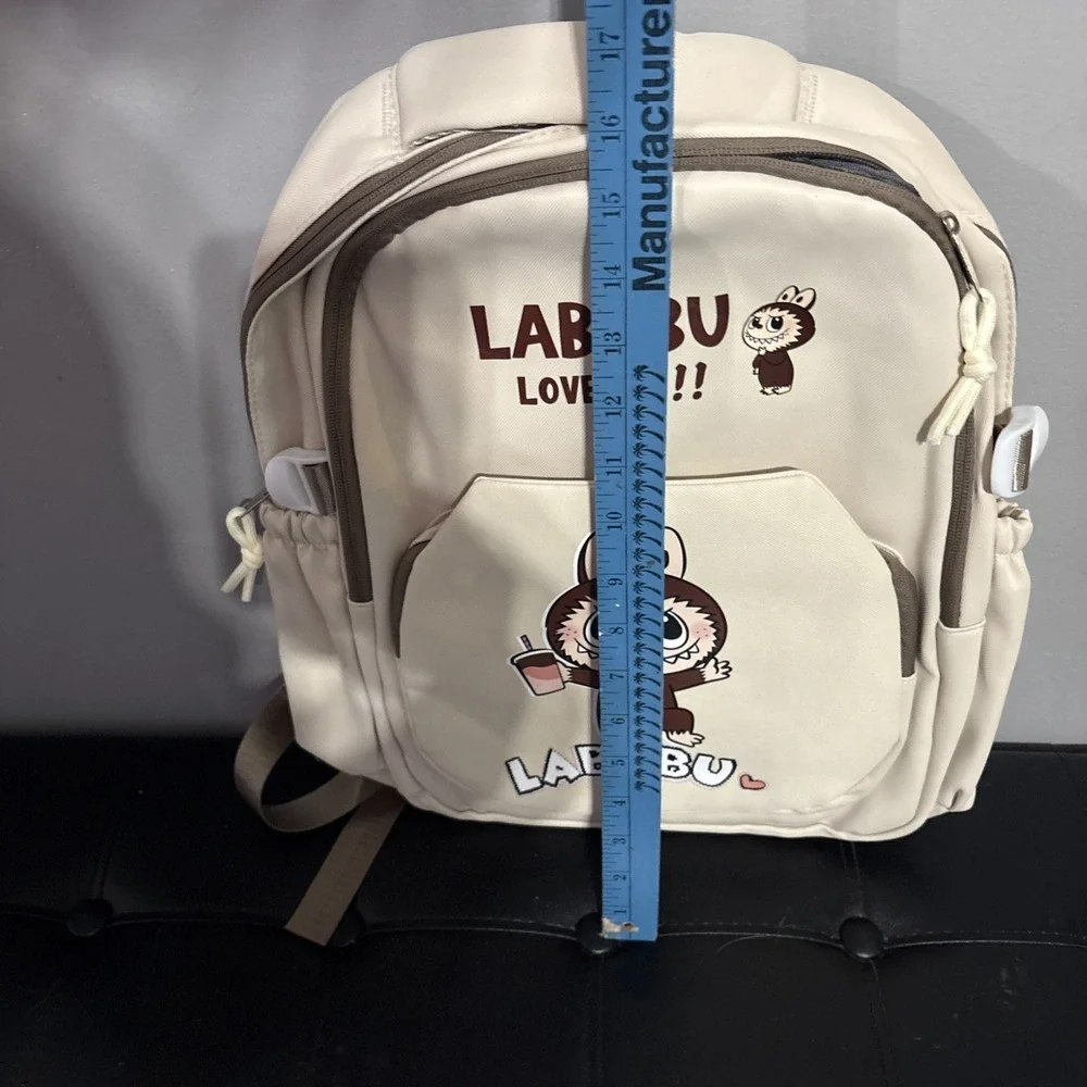 NEW MONSTERS LARGE School BACKPACK Beige‎ Girls Or Boys